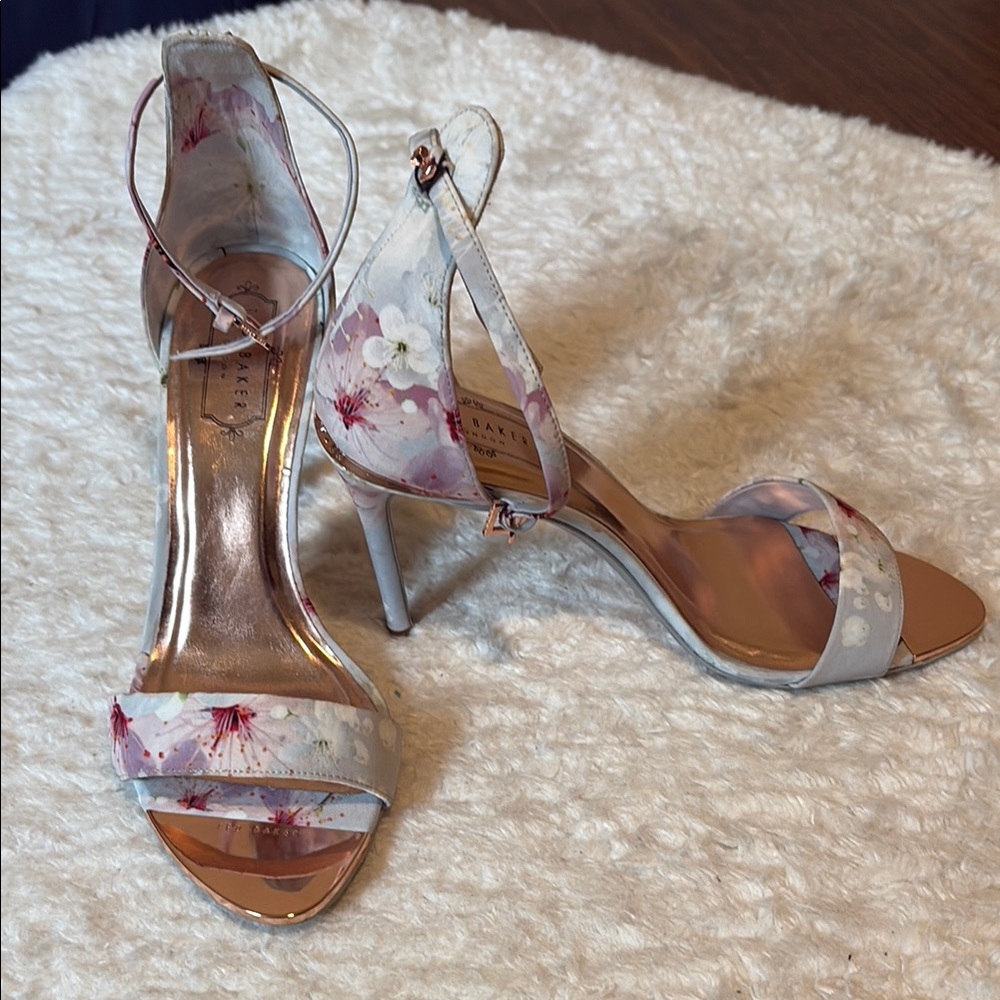 Ted Baker London Floral Heels - Pink and Blue